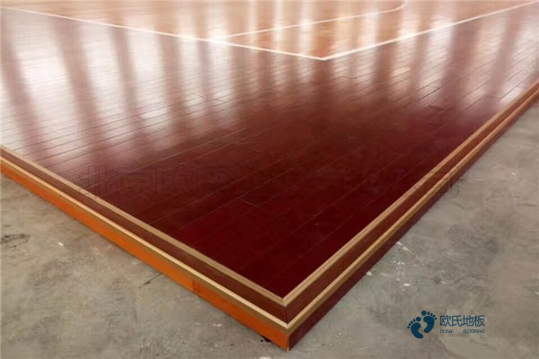 中學(xué)籃球館木地板施工隊2